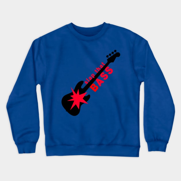 Slap that bass Crewneck Sweatshirt by TinusCartoons